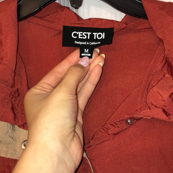 Color-Block Crop Hooded Windbreaker - Picture 8 of 8